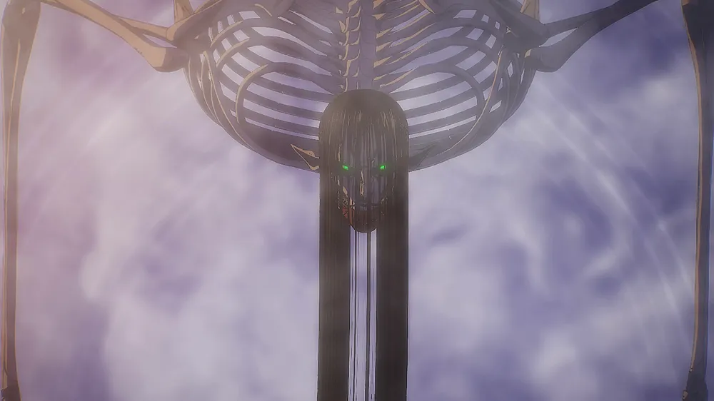 (학살을 일으키는 에렌…. 자유의 노예….)