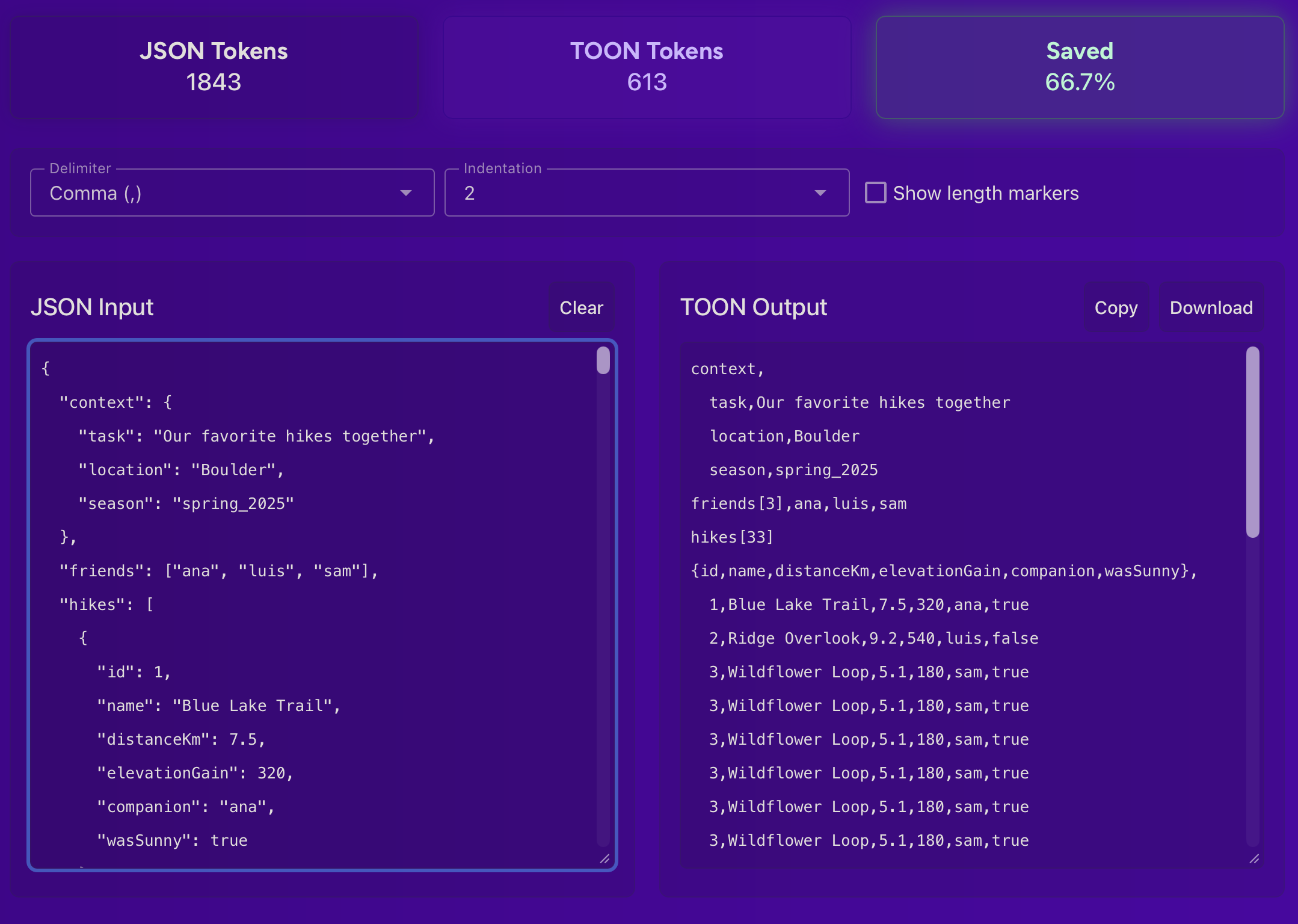 출처: https://scalevise.com/json-toon-converter