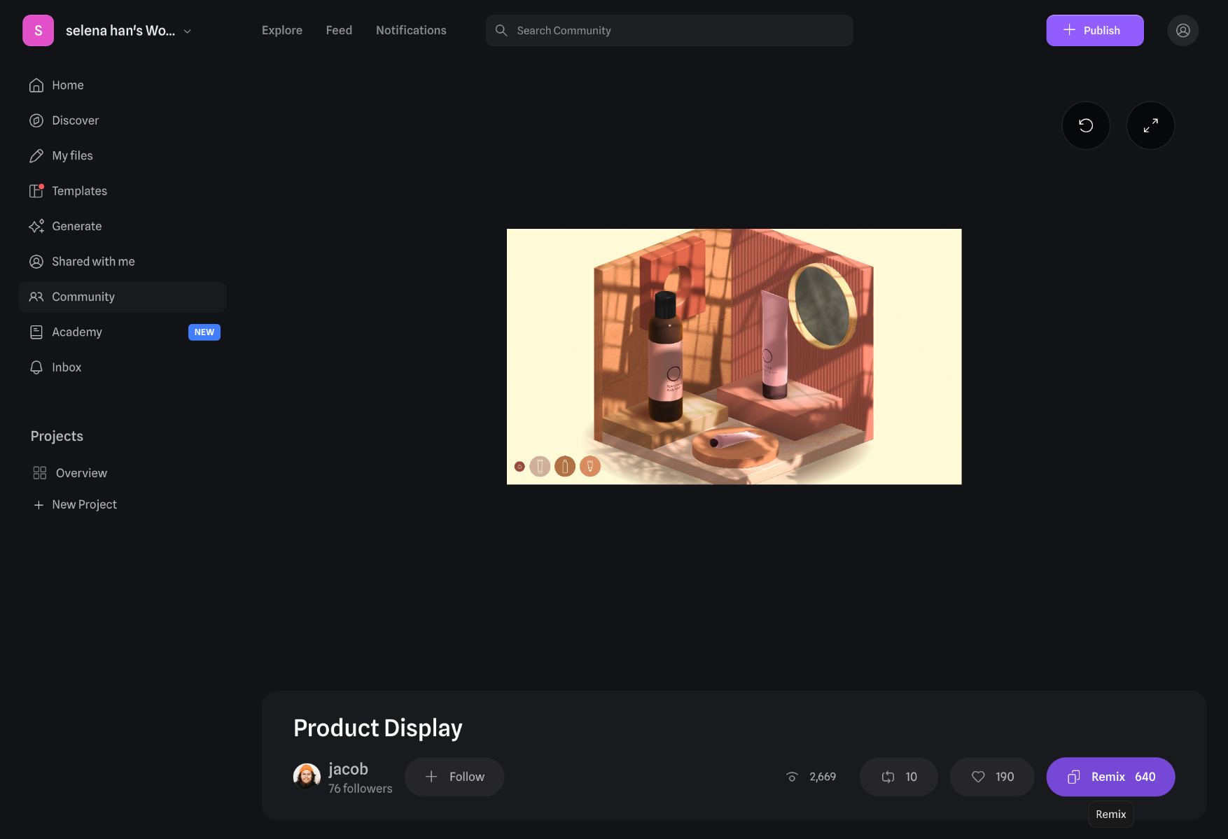 코딩없이 AI로 3D 홈페이지 만들기 - Spline 이미지 벤치마크(1)