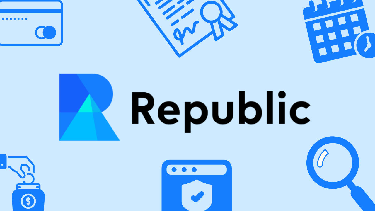 Republic platform logo with financial icons