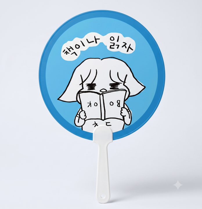 제미나이가 만들어준 부채 목업(실제로는 테두리 없고, 손잡이는 반투명)