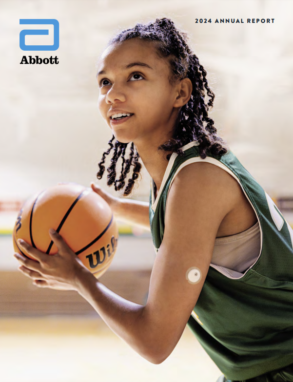 매거진 스타일의 애뉴얼 리포트가 돋보여요. 이미지를 누르면 사이트로 이동합니다. (이미지:애보트)