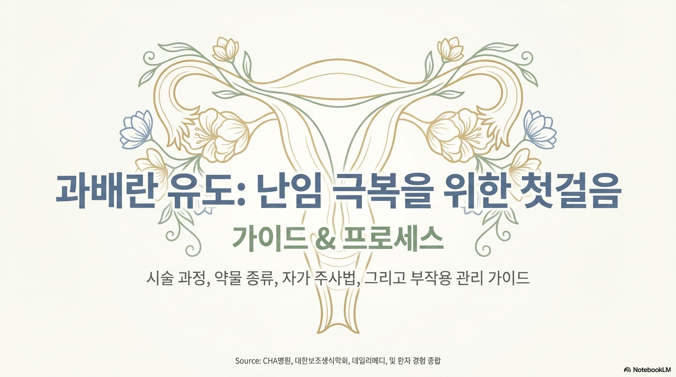 난임 주사요법 가이드 슬라이드 예시 (이미지: Notebook LM)