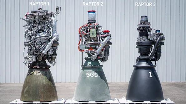 <랩터 엔진의 변화, 출처: SpaceX>