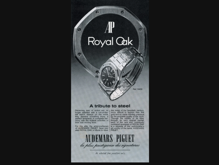 <오데마 피게의 1972년 로열 오크 광고, 출처: AP Chronicles>