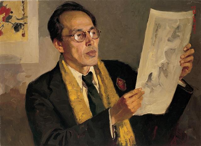 변월룡, <근원 김용준 초상>, 1953, 캔버스에 유채, 유족 소장
