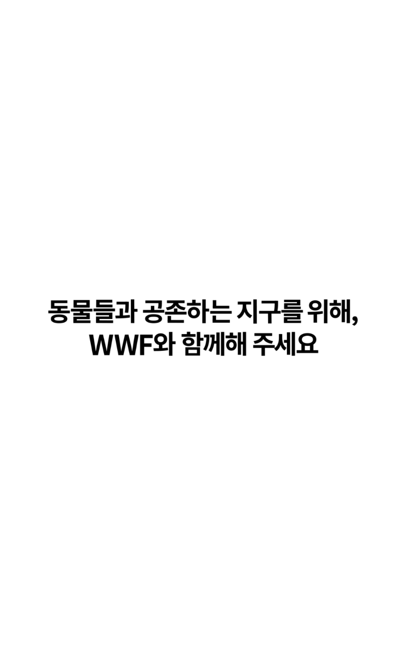 출처 : WWF- KOREA 공식 인스타그램