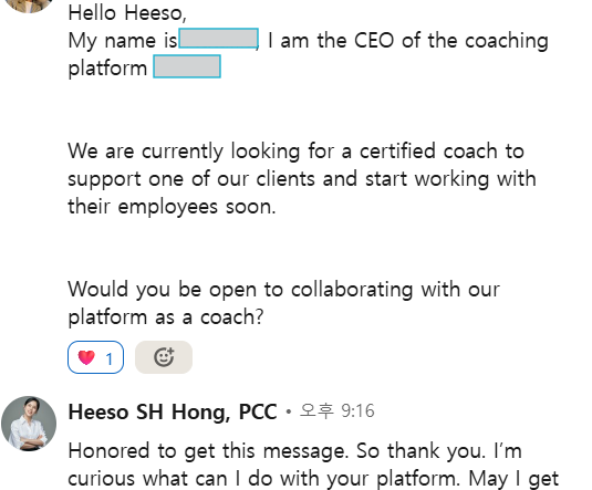 [코치로 일하기] 116. Would you be open to collaborating with our platform as a coach?의 썸네일 이미지