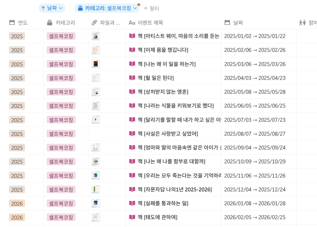 현재 2025-2026 목록 먼저 이틀간 정리해두었습니다 :-) 점점 과거로 갑니다.&nbsp;