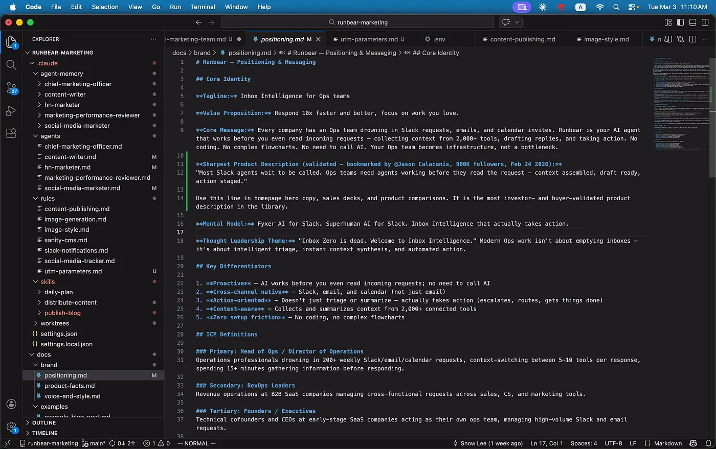 마케팅 팀원 마크다운 예시