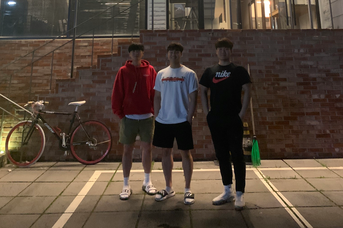 2021년 플랜핏 공동창업자 3인의 모습. 가운데가 백현우 대표.