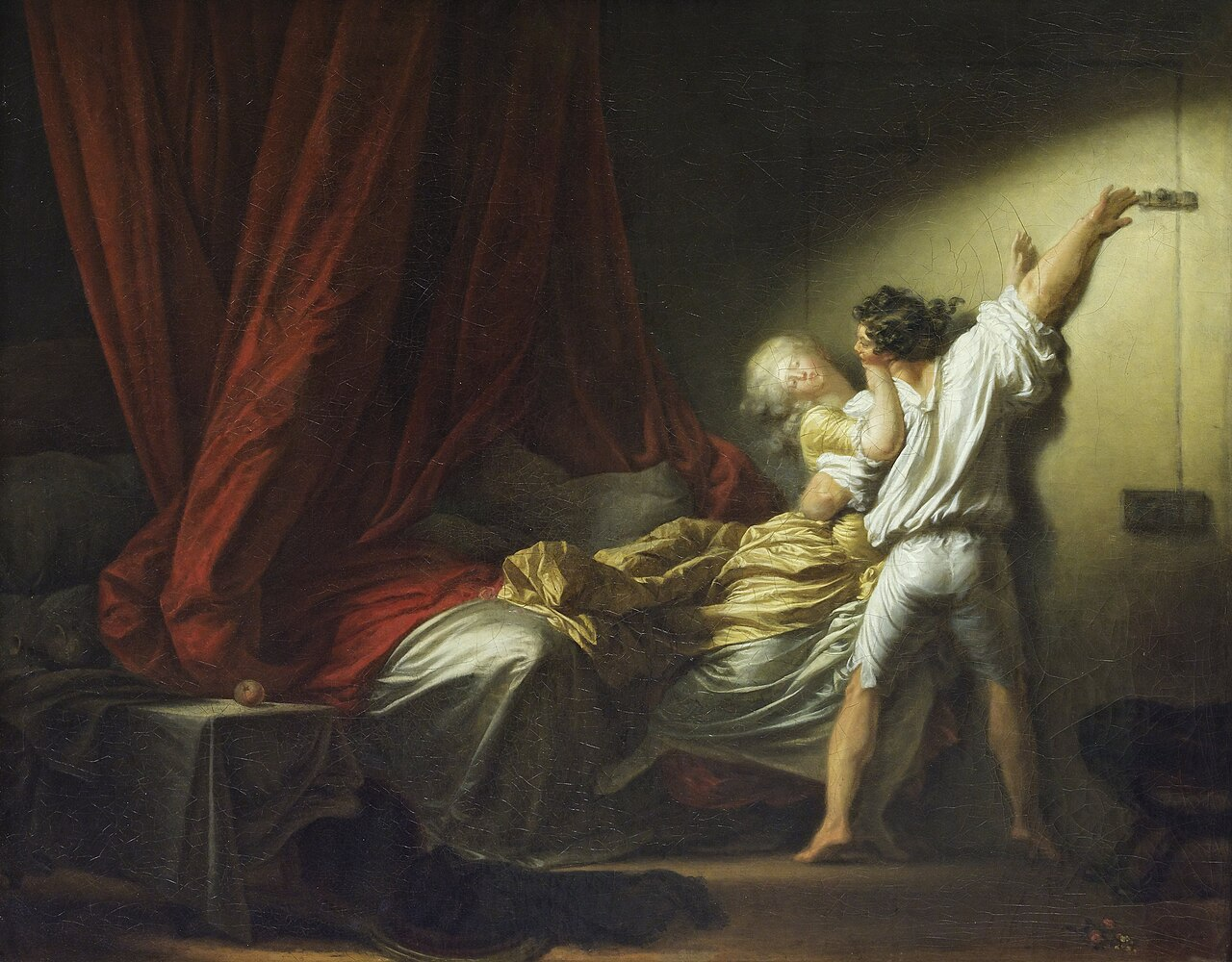 Jean-Honoré Fragonard,
The Bolt (French: Le Verrou), 1777