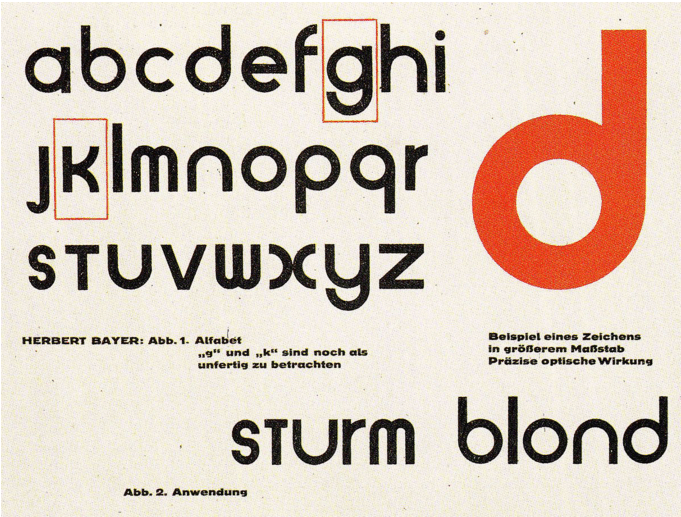 Ⓒ Figure 6. Herbert Bayer's 'Universal Type' (1926).