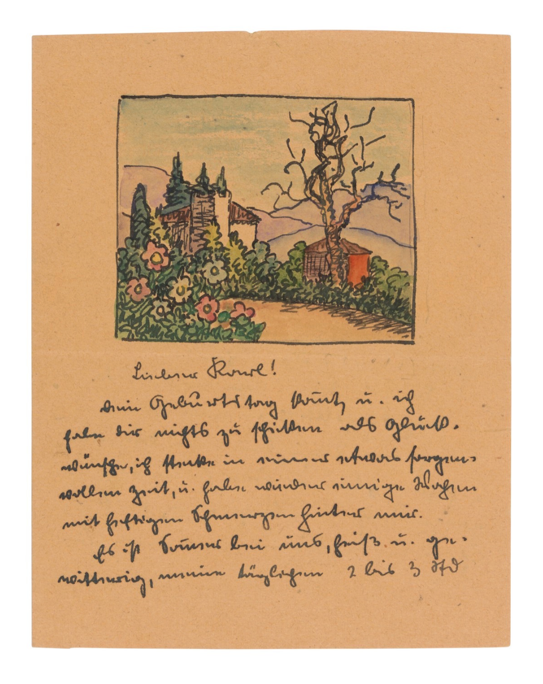 1936, 여동생에게 쓴 편지 중