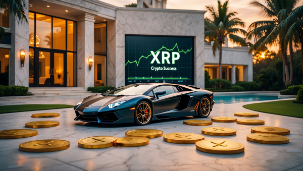 XRP 투자로 경제적 자유를 추구하는 초기 투자자의 발언이 주목을 끌고 있다 [사진: Reve AI]