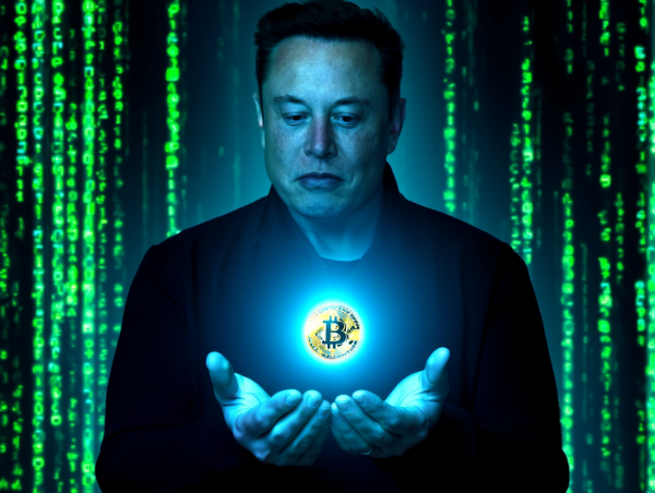 에너지 기반 디지털 화폐인 비트코인이 진정한 화폐라는 게 일론 머스크의 주장이다 [사진: Reve AI]