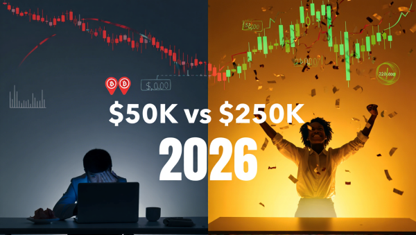 비트코인 4년 주기설이 시험대에 오르며 2026년 시장 전망이 극명하게 엇갈리고 있다. [사진: Reve AI]