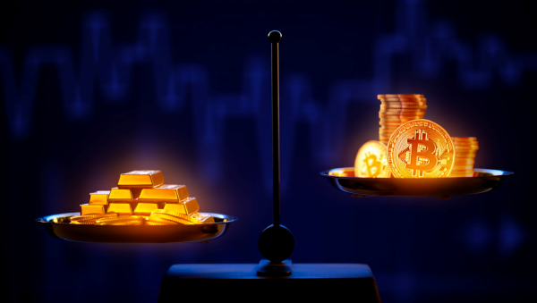 금과 비트코인의 조합이 새로운 투자 전략으로 부상하고 있다 [사진: Reve AI]