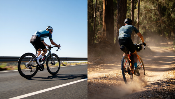 로드와 그래블의 차이는 외형보다 타이어, 지오메트리, 부품 구성에서 뚜렷하게 갈린다. [사진: Reve AI]