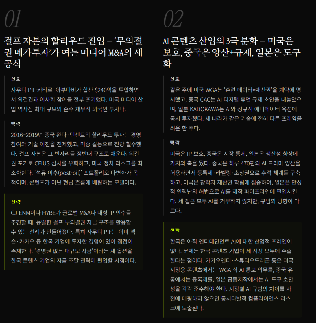 엔터문화연구소 글로벌 주간 브리핑 | 유료 멤버십 전용