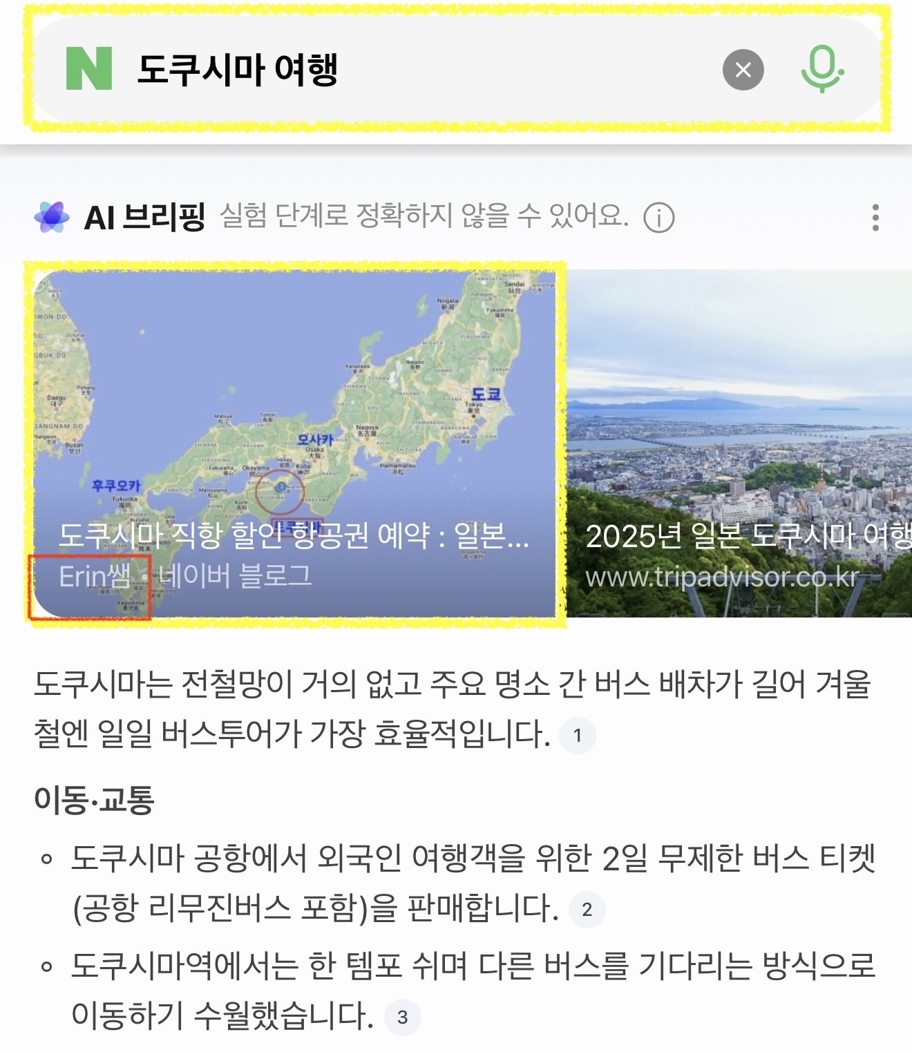 < AI 브리핑에 선택된 Erin쌤 블로그 >