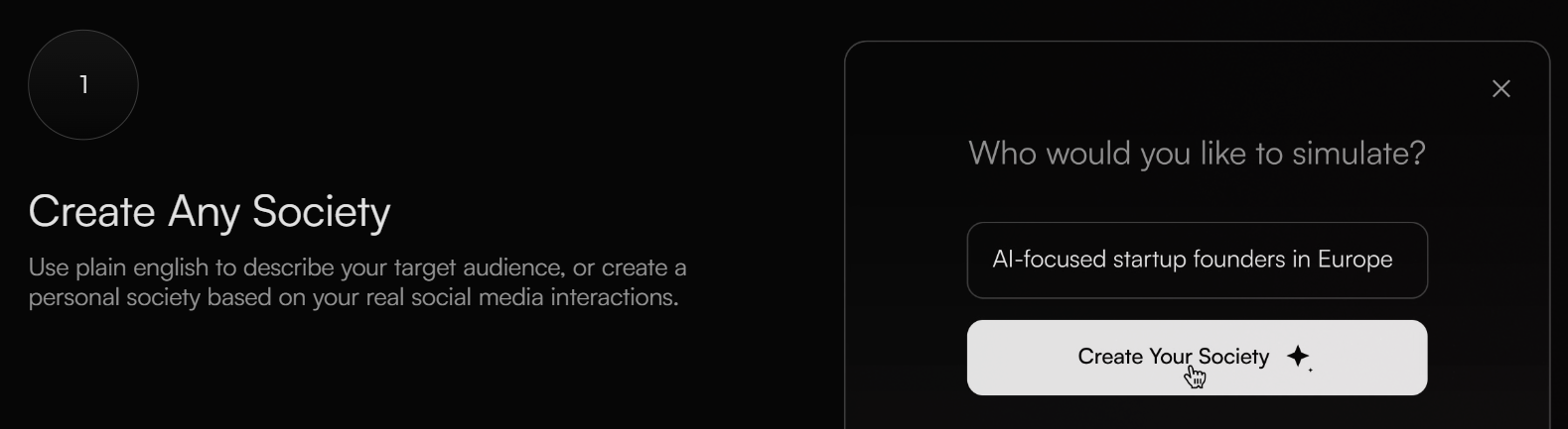 1단계: AI가 행동,가치관 기반 페르소나를 생성하고, 페르소나들간의 연결상태를 구축해 가상의사회를 만들어냅니다.