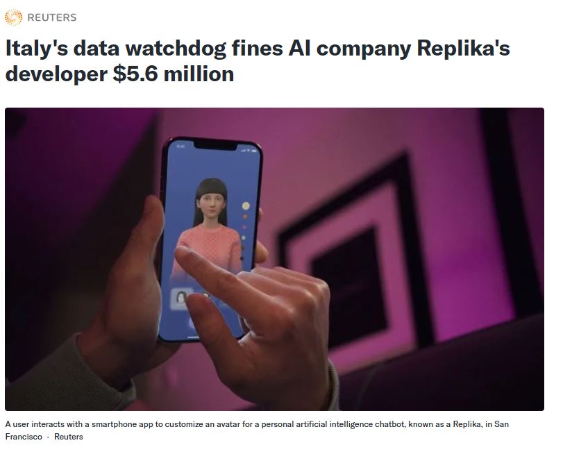 당시 로이터에 보도된 규제 및 벌금 부과 관련 기사예요. 상세한 내용은 화면 클릭시 확인가능하세요.