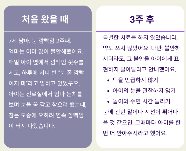개인정보 보호를 위해 세부 사항은 변경되었습니다. 모든 아이의 경과가 동일하지는 않습니다.