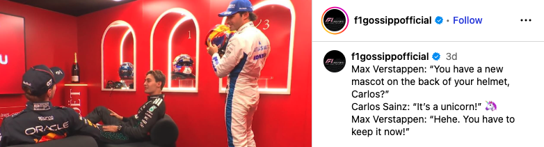 자랑스럽게 설명하는 사인츠