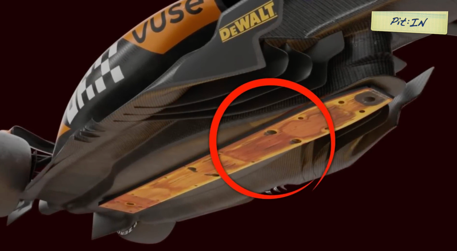 차량 하부에 부착된 나무 판자인 