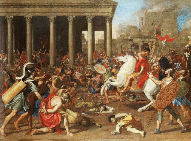 니콜라 푸생(Nicolas Poussin), ‘티투스의 예루살렘 성전 파괴(Destruction of the temple in Jerusalem by Titus)’ 1637._위키미디어 커먼즈 퍼옴