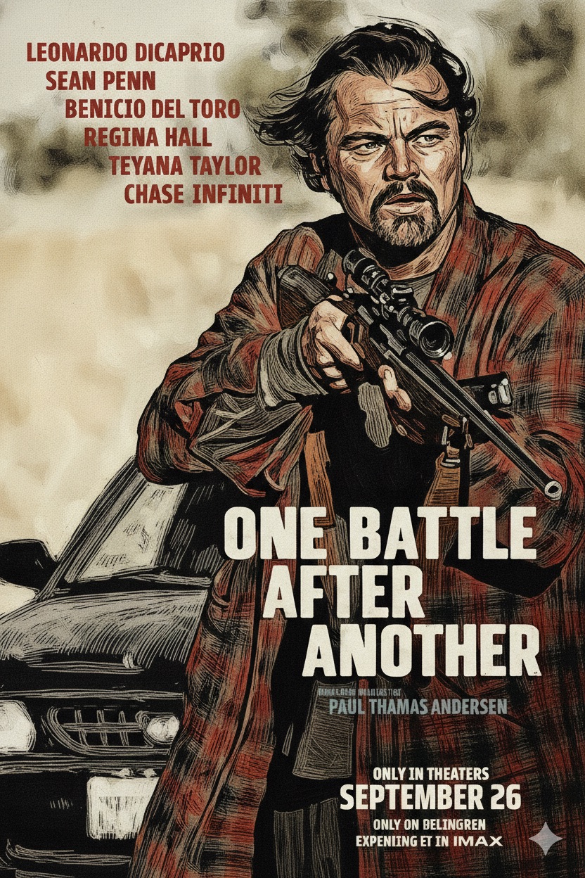 폴 토마스 앤더슨 감독, '원배틀 애프터 어나더' 포스터