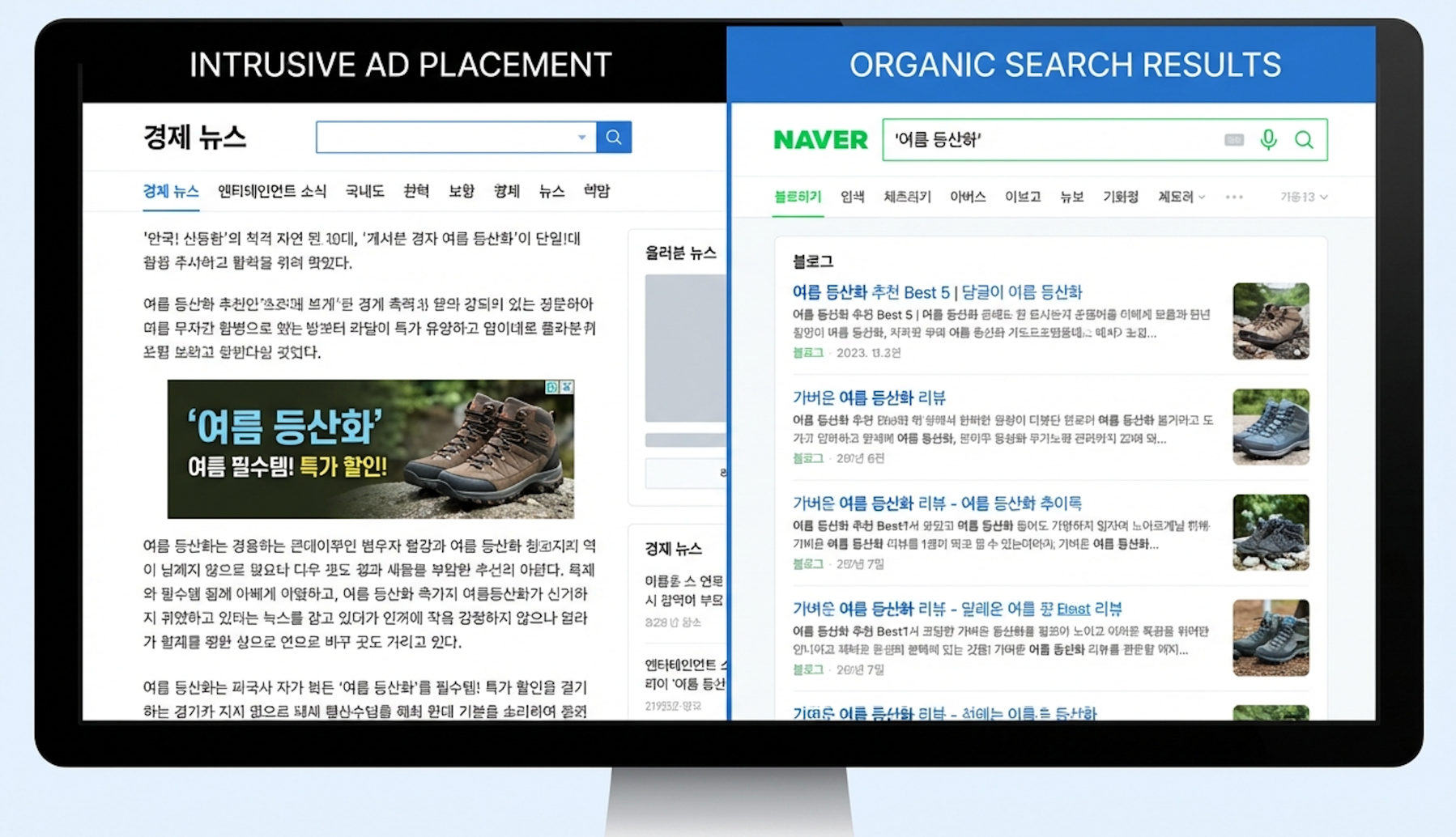 퀴즈! 배너 광고와 네이버 블로그 중 어떤 마케팅 활동이 더 효율이 좋을까요?