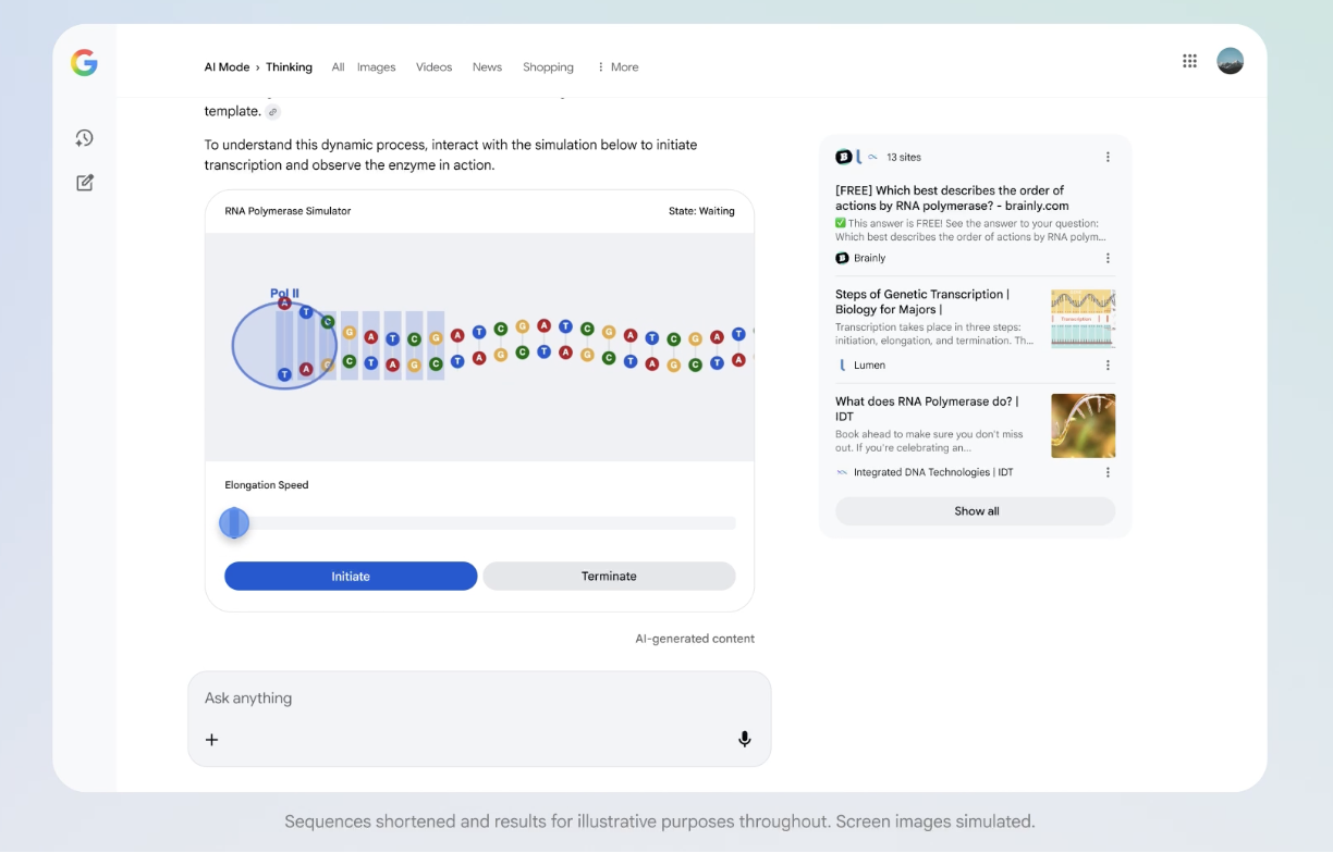 나에게 맞는 시각화된 인터페이스 답변이 가능