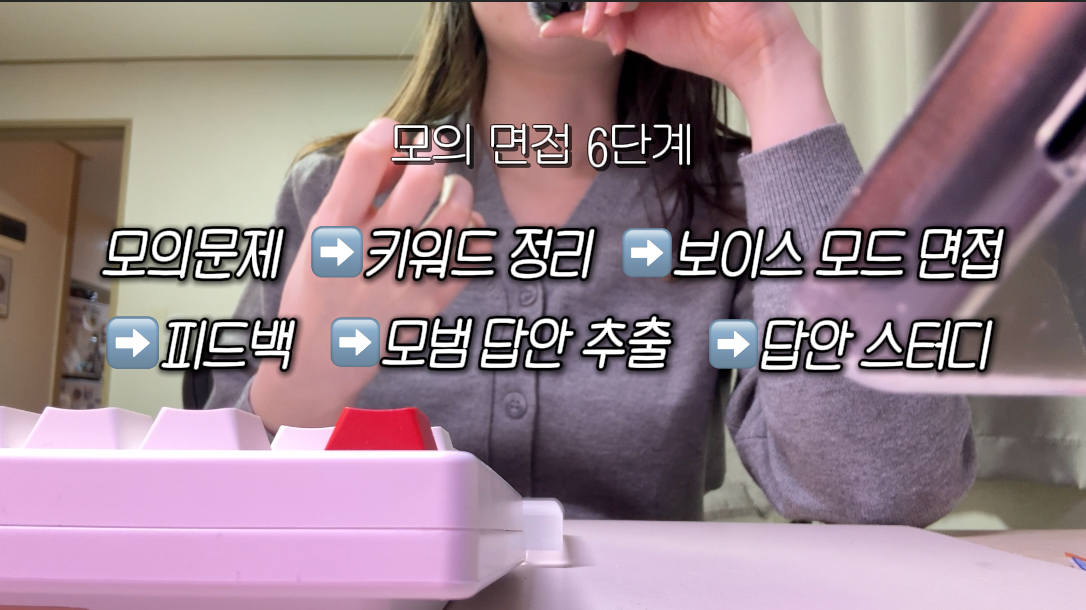 제 면접 브이로그에서 설명했던 저의 모의면접 6단계