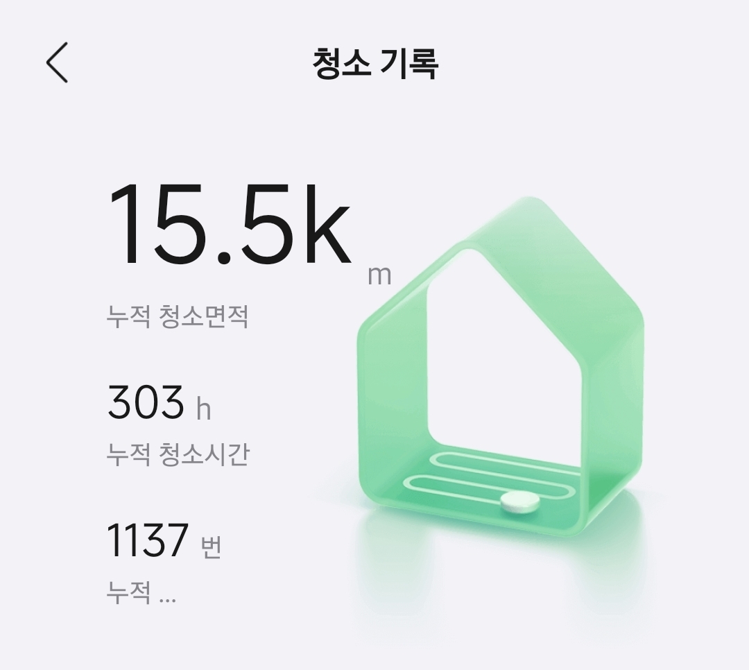 로보락 앱 내 청소기록 캡쳐화면. 초반에는 하루도 빼놓지 않고 돌렸어요. 잘 맞는 분들에겐 정말 최고의 가사도우미👍