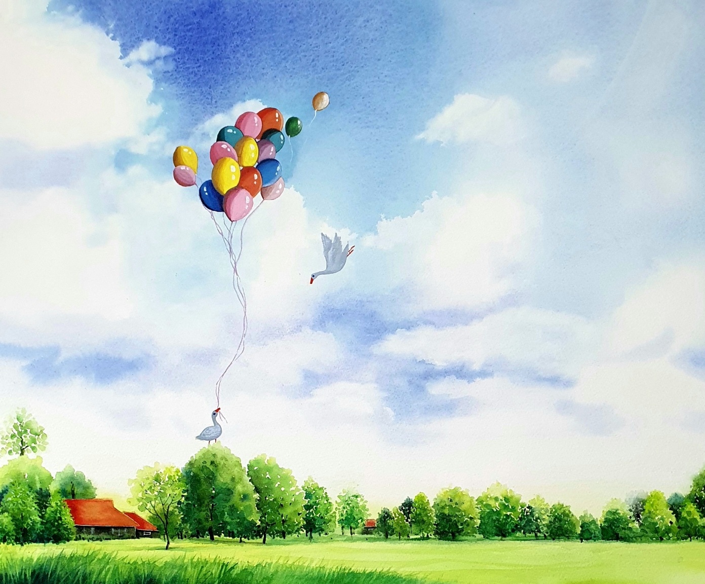 이현주, 프로포즈, watercolor on canvas, (65.1*53.0)cm, 2025