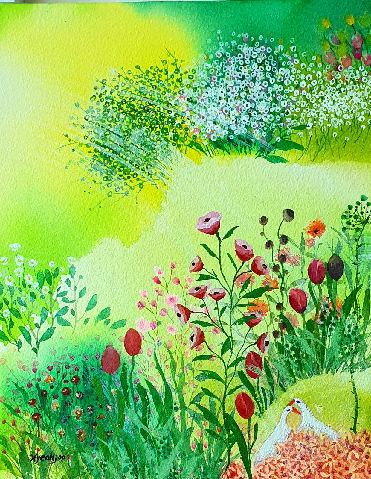 위로(watercolor on canvas, 27.3*34.8cm)