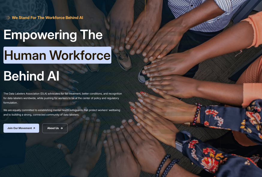 &nbsp; 데이터라벨러협회 웹사이트 메인 화면

&nbsp;

ⓒ DLA