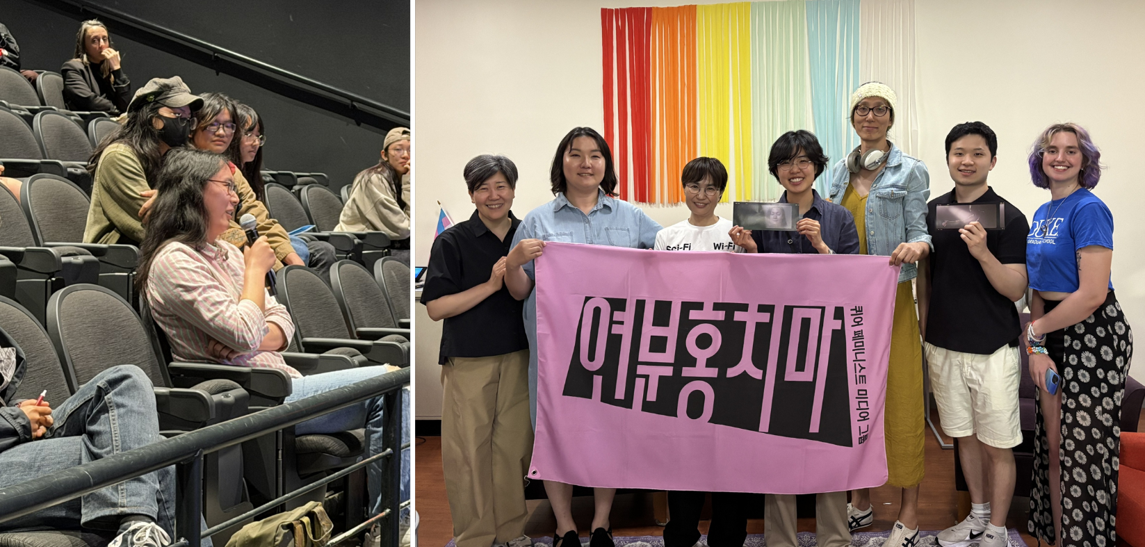 &nbsp; 

▲

미국 상영 중 만난 대학생 퀴어 커뮤니티&nbsp;