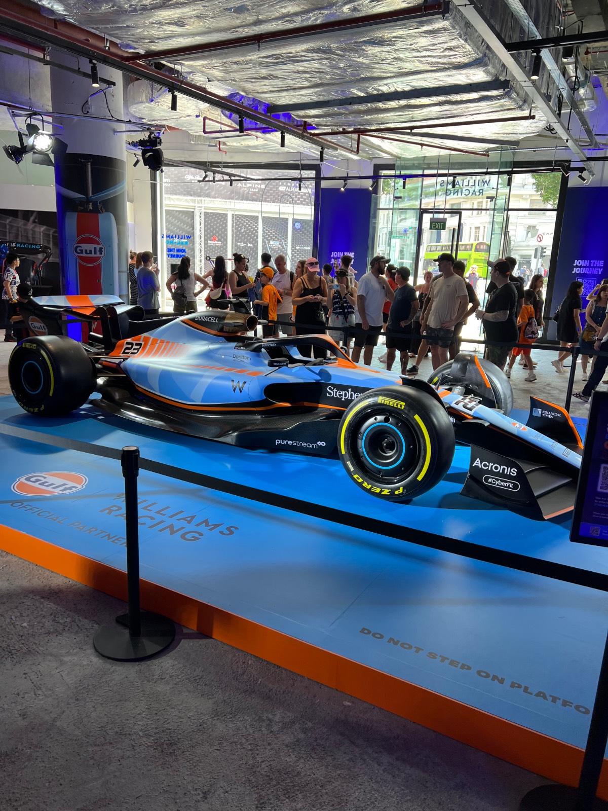 싱가포르 그랑프리에서 직접 촬영한 윌리엄스의 목업