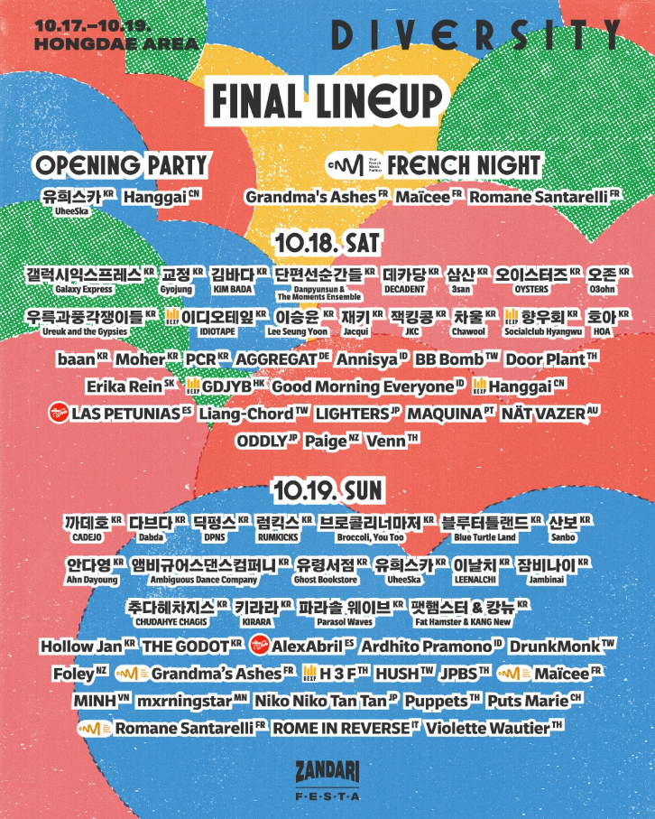 ⓒ2025 잔다리페스타 라인업