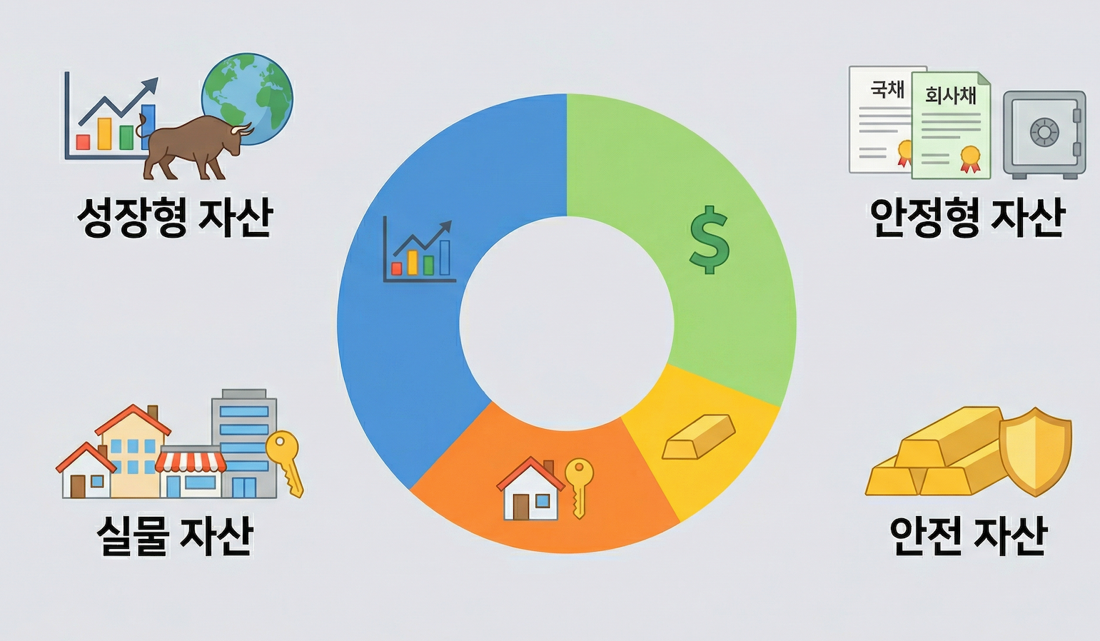자산 분배 포트폴리오 일러스트