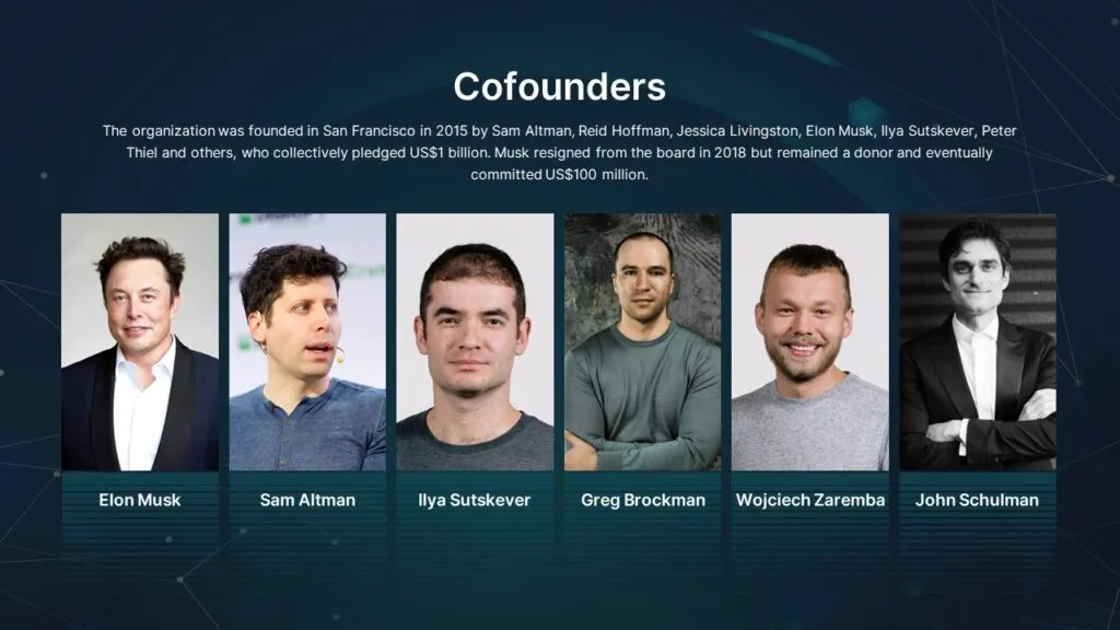 OpenAI Co-founders. 지금 남아있는건 Altman과 Zaremba 뿐이다 (출처: Dive)