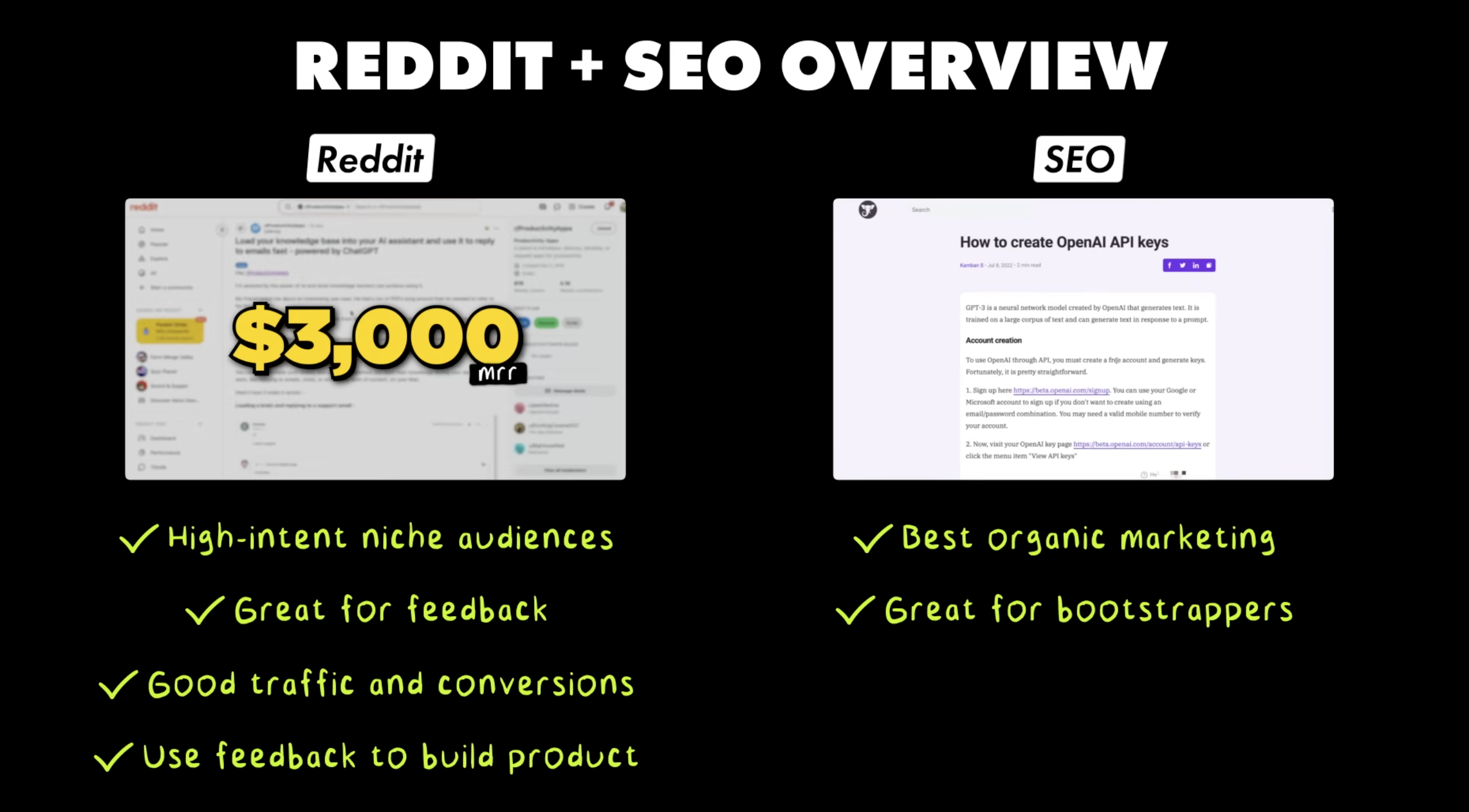 출처 : How I Grew My SaaS to $150K/Year With Reddit and SEO | Starter Story 채널