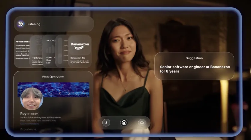 '말 그대로 모든 것의 치팅도구'라는 컨셉으로 상대방을 데이트에서 나이를 속여 상대방을 기만하는 과정을 담은 영상으로 바이럴을 노렸다.(출처: Cluely 유튜브)