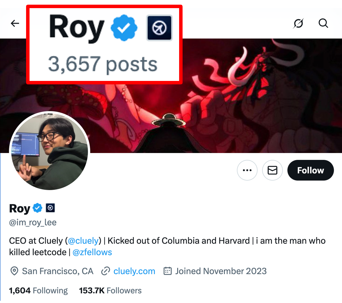 로이는 2월 1일 이후 약 3,000개의 게시물을 작성했으며, 매일 1~2회 게시물을 올리려고 노력하고 있다.