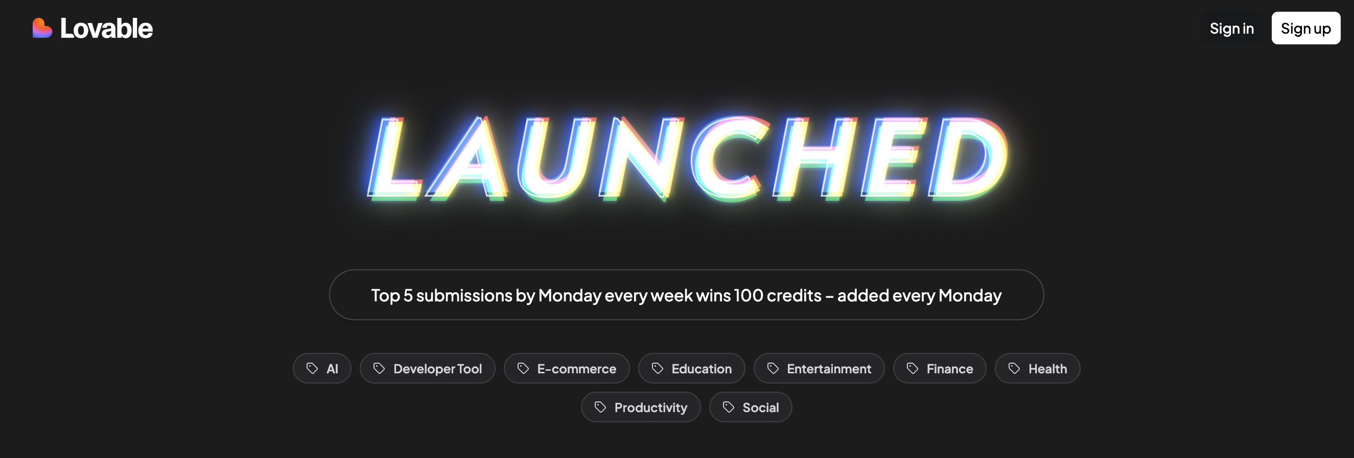 Lovable launched는 손쉽게 바이브 코딩으로 만든 MVP를 올려 평가받는 웹사이트이다. 누구나 아이디어만 있다면 시장 타당성을 시험해볼 수 있는 시대가 되었다.