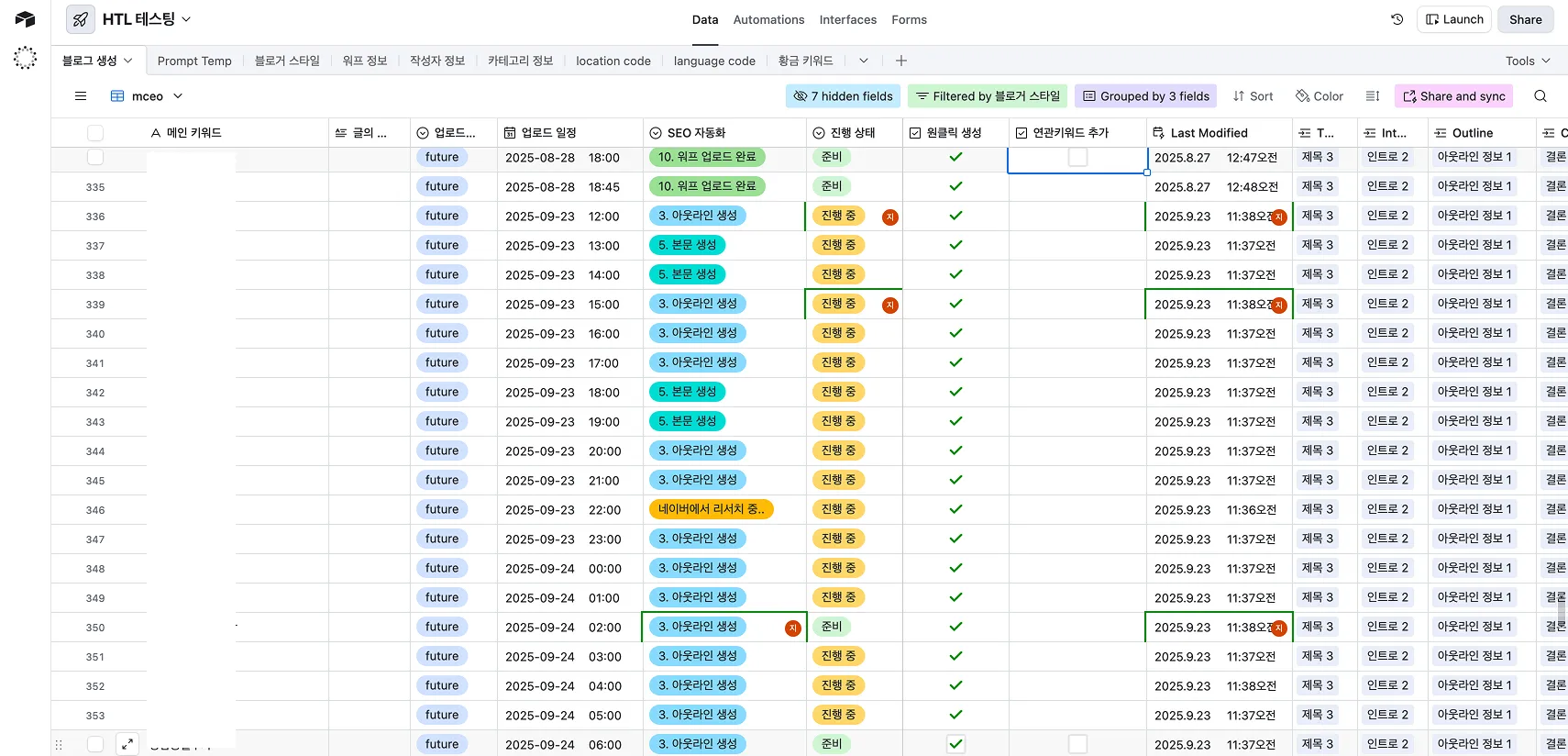 AI 블로그 자동화 시스템 대시보드