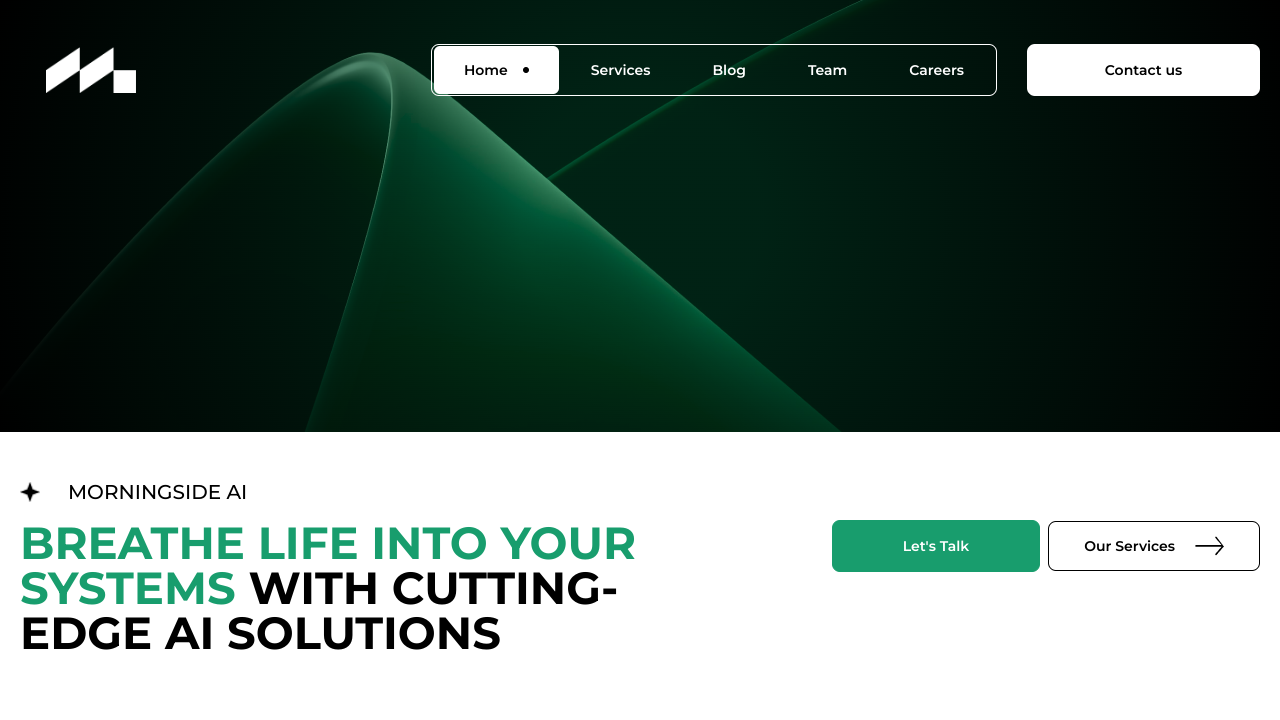 Morningside AI는 기업이 AI 중심 조직으로 변모하도록 맞춤형 AI 시스템 개발, 기회 분석, 팀 역량 강화 등을 지원하는 전문 컨설팅 및 개발 회사다.